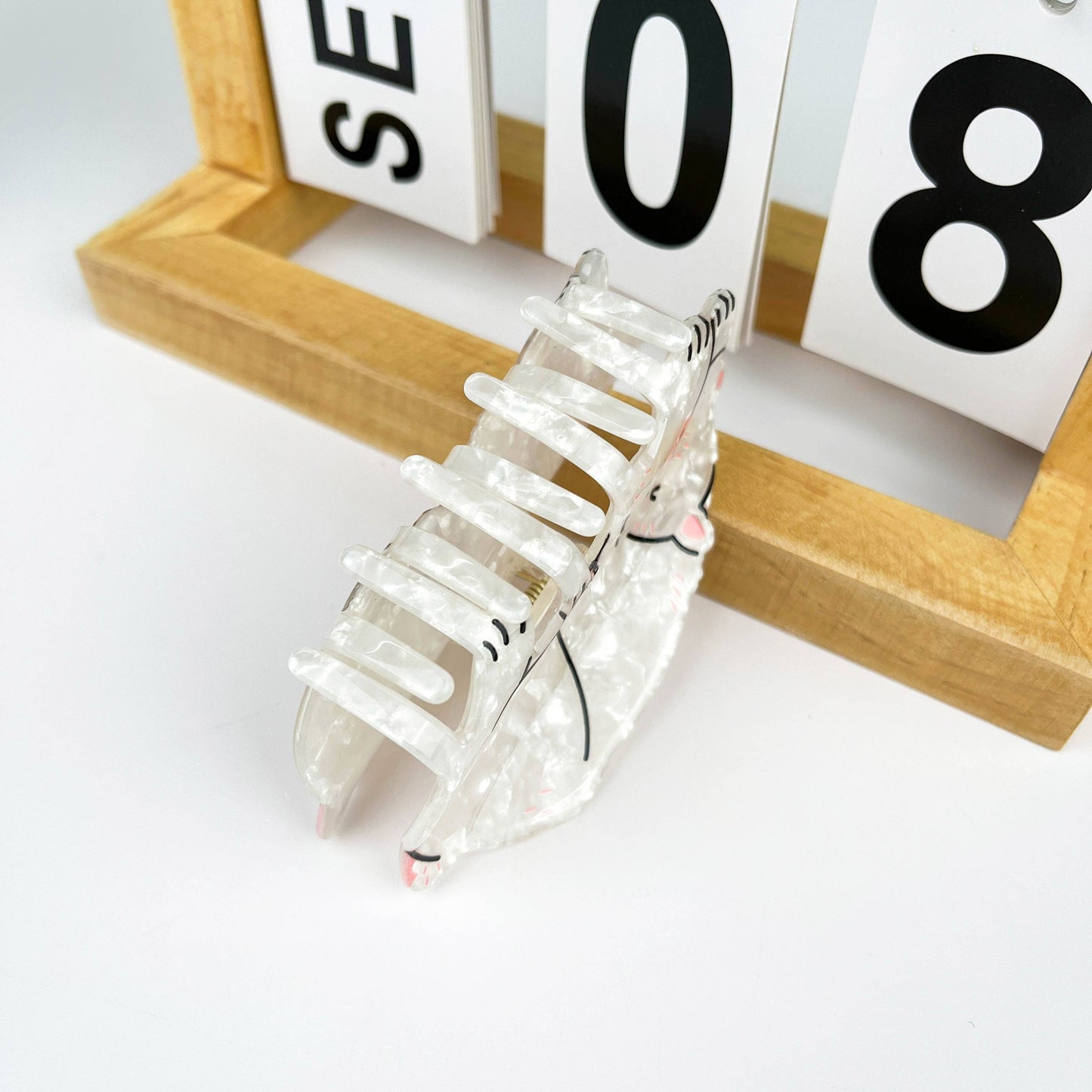 Polar Bear Hair Claw Clip