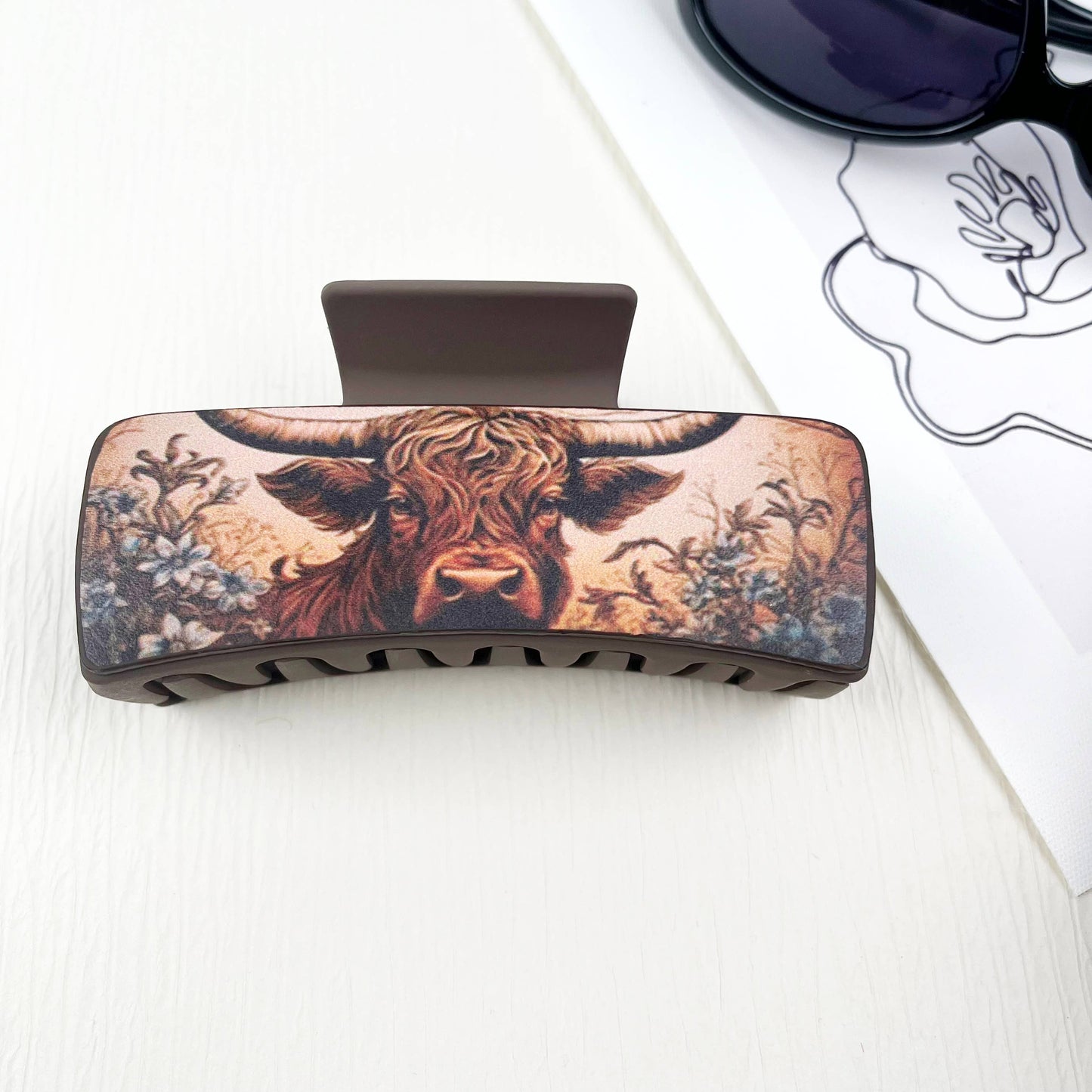 Western Leather Claw Clip
