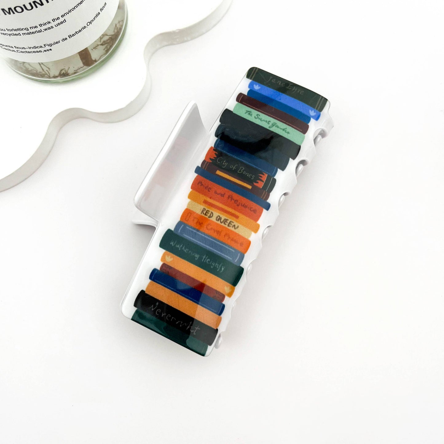 Book Stack Hair Claw Clip