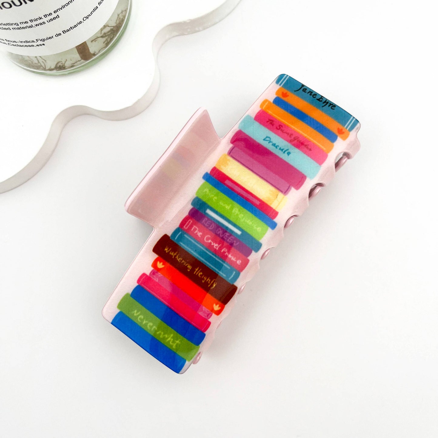 Book Stack Hair Claw Clip