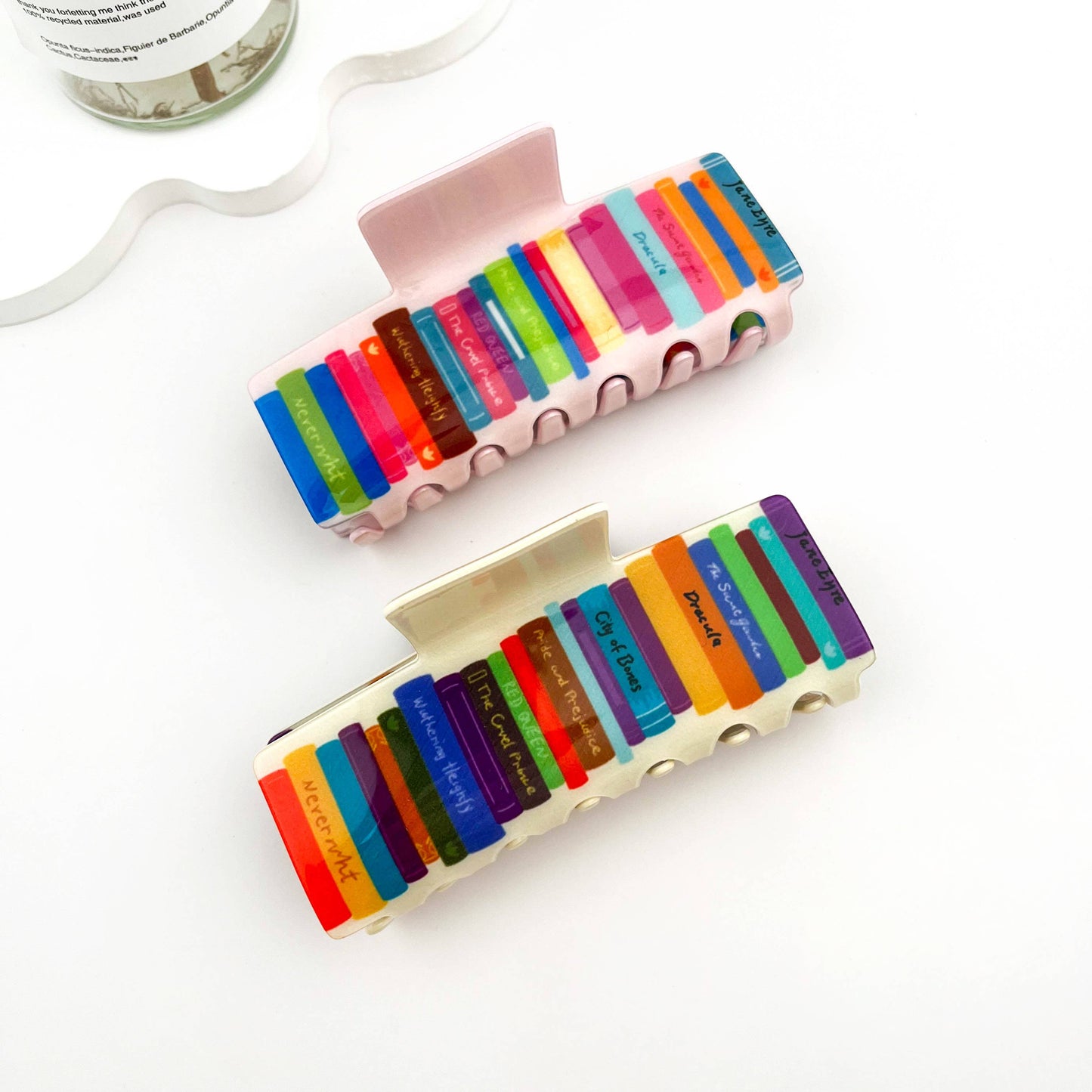 Book Stack Hair Claw Clip
