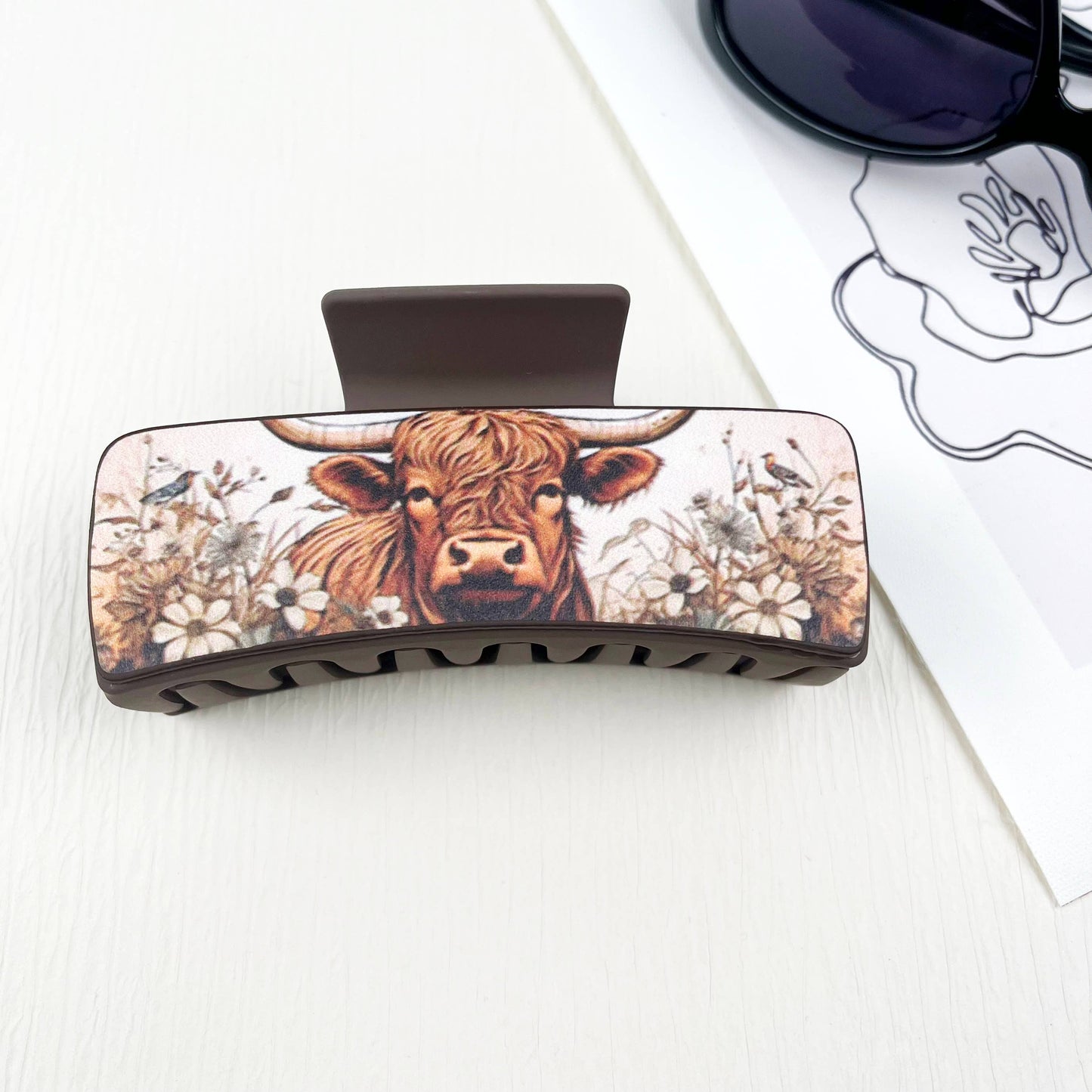 Western Leather Claw Clip