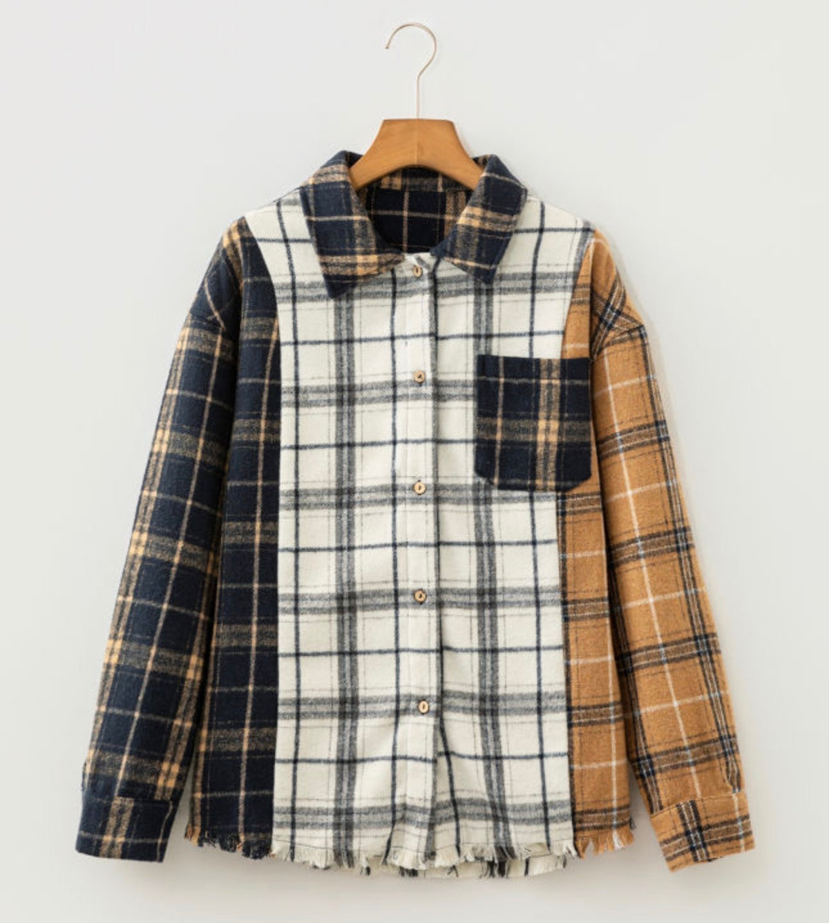 Plaid Button Up Shacket