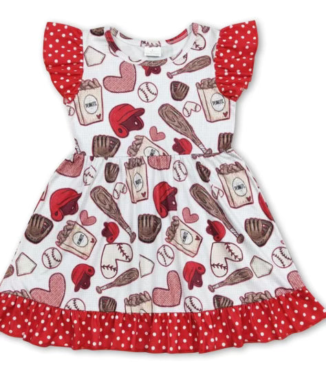 Baseball Polka Dot Dress