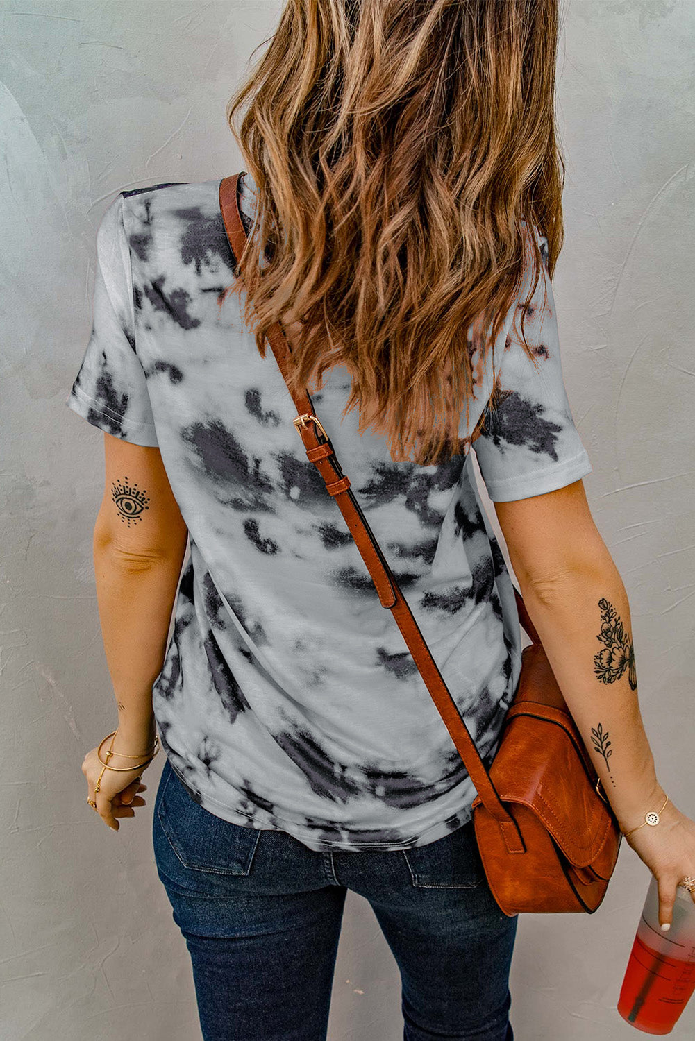 Tie-dye V Neck T-shirt