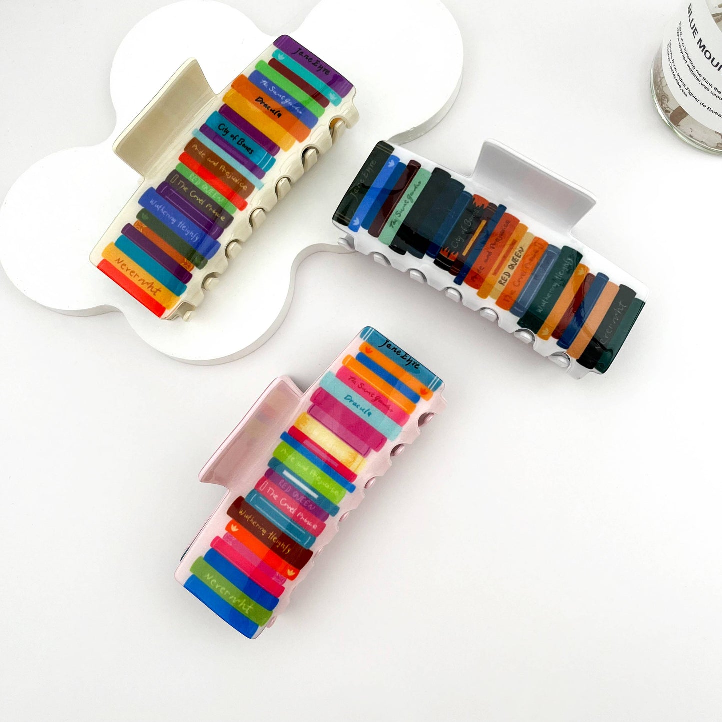 Book Stack Hair Claw Clip