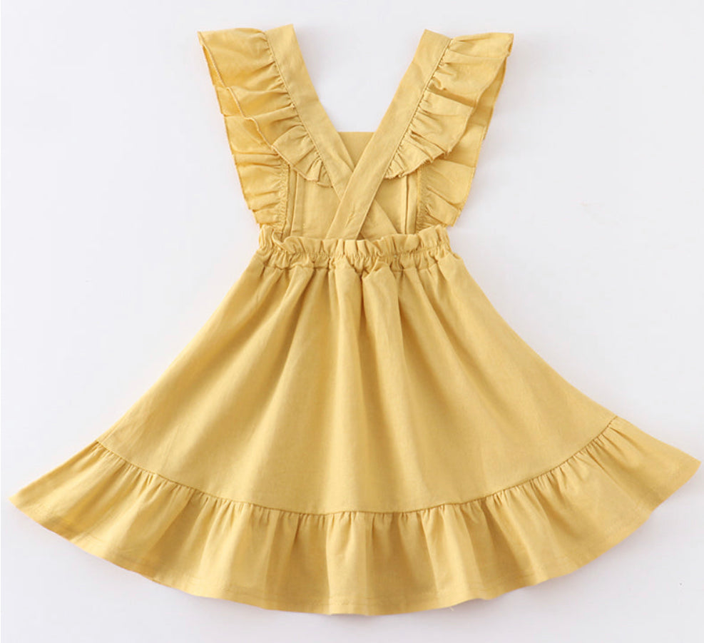 Mustard Flutter Dress