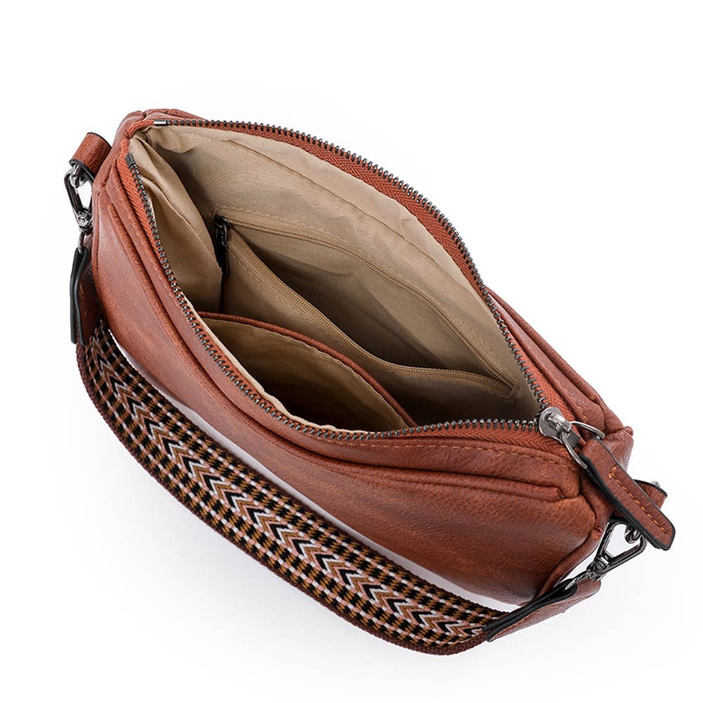 Retro Commuting Shoulder Bag: Blue