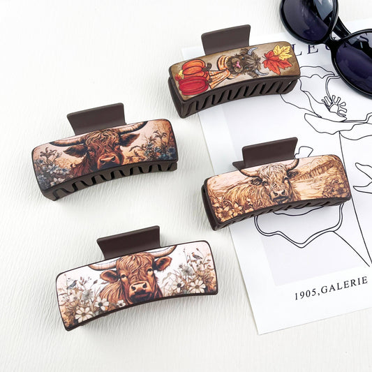 Western Leather Claw Clip