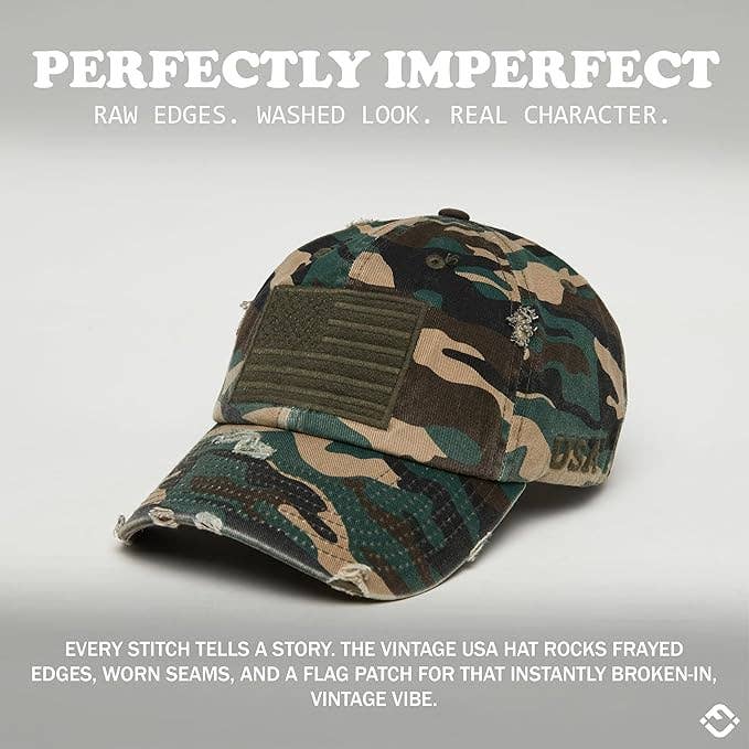 Vintage Patch Hat - American Flag