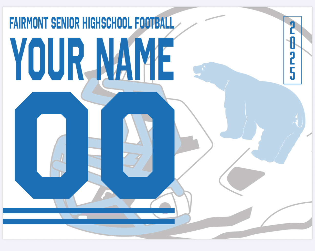FSHS Football Yard Sign