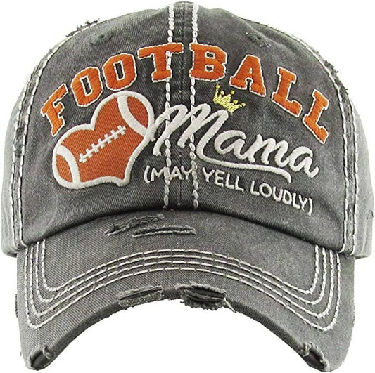 Vintage Distressed Patch Hat - Football Mama