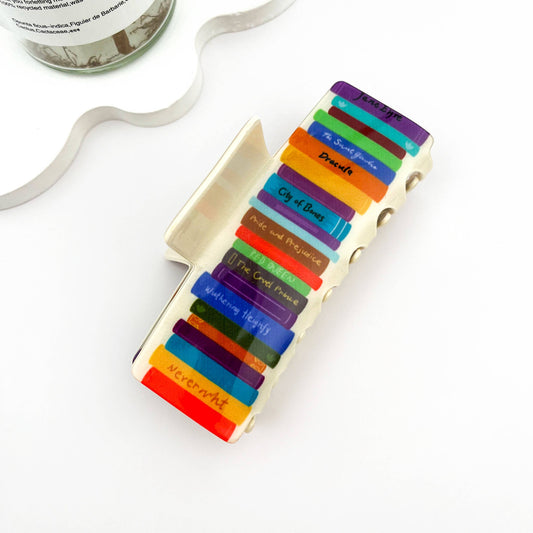 Book Stack Hair Claw Clip