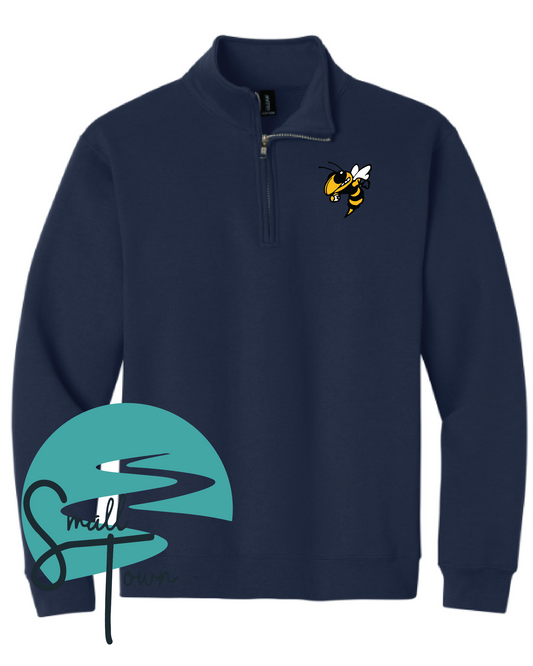 Bees Quarter Zip- Embroidered