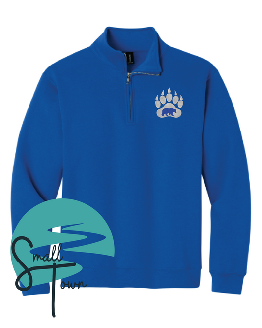Polar Bear Paw Quarter Zip- Embroidered