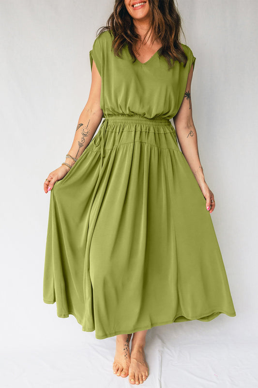 Fern Green Elastic Dress January.