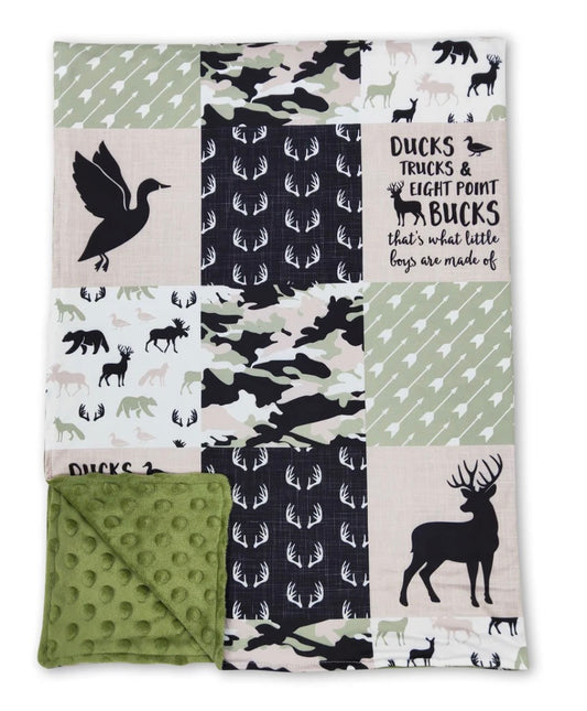 Deer & Camo Minky Blanket