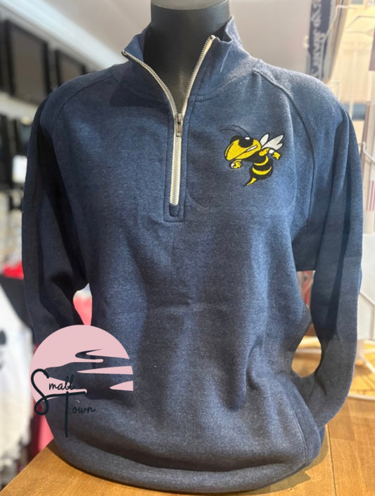 Bees Quarter Zip- Embroidered