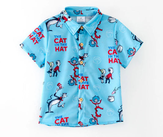 Cat in the Hat Button Up Shirt