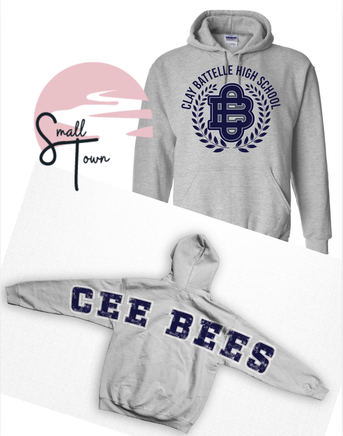 School Spirit Oversized- Clay Battelle High School