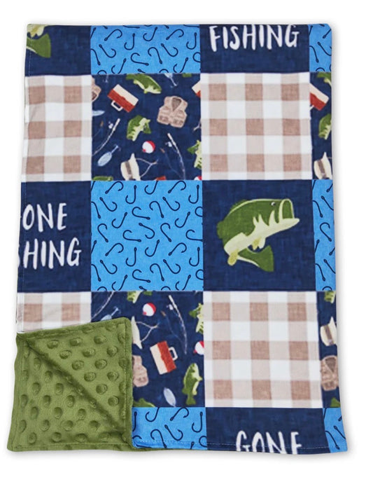 Fishing Minky Blanket