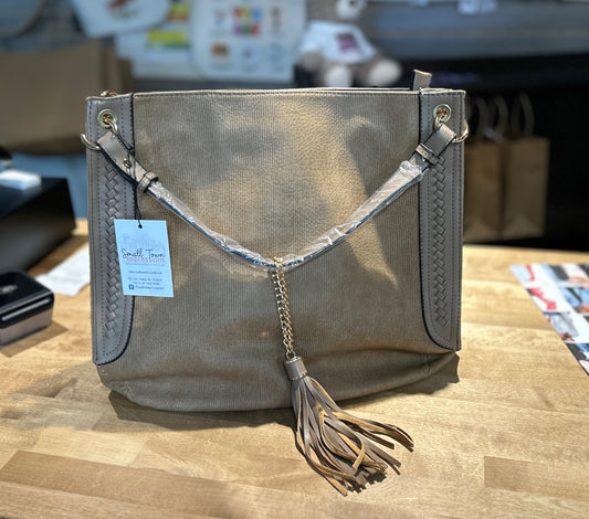 Light Brown Ribbed Purse