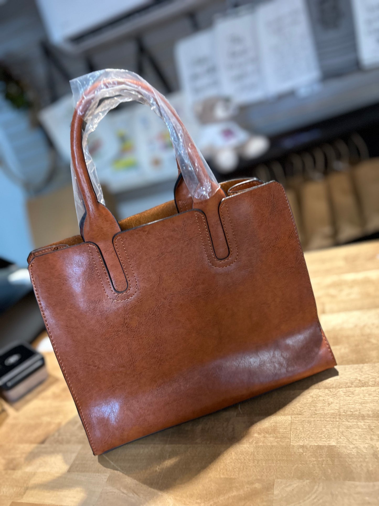 Faux Leather Handbag