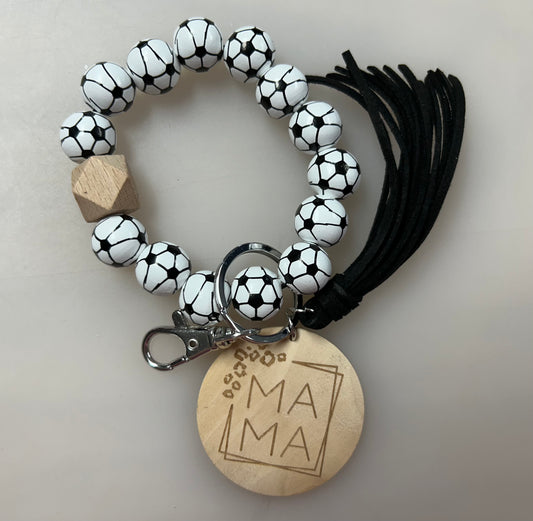 Soccer Mama Beaded Wristlet