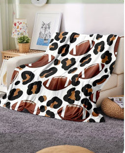 Leopard Football Blanket
