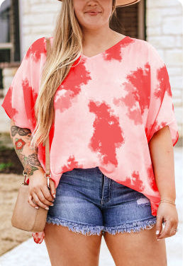 Tie Dye Tunic Top Plus Size