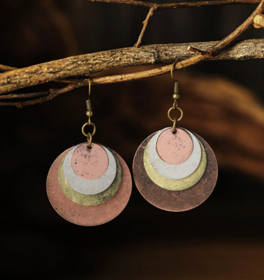 Copper Multilayer Earrings