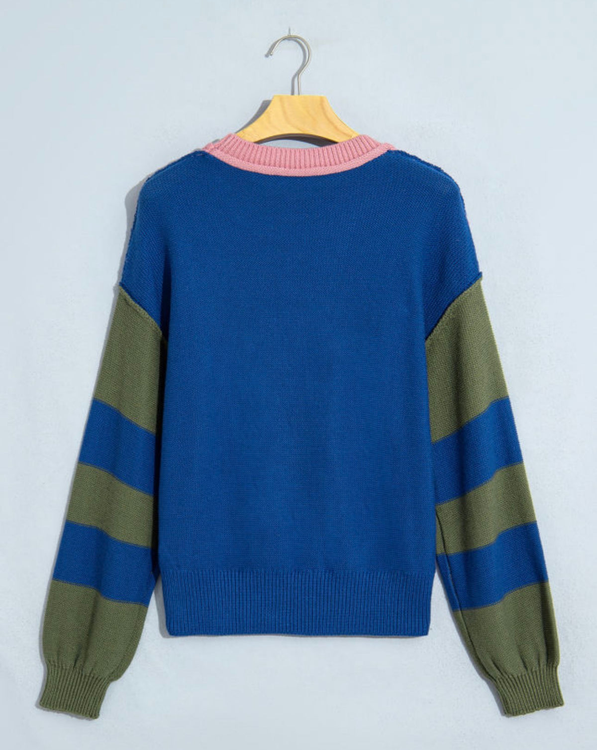 Pink Colorblock Sweater