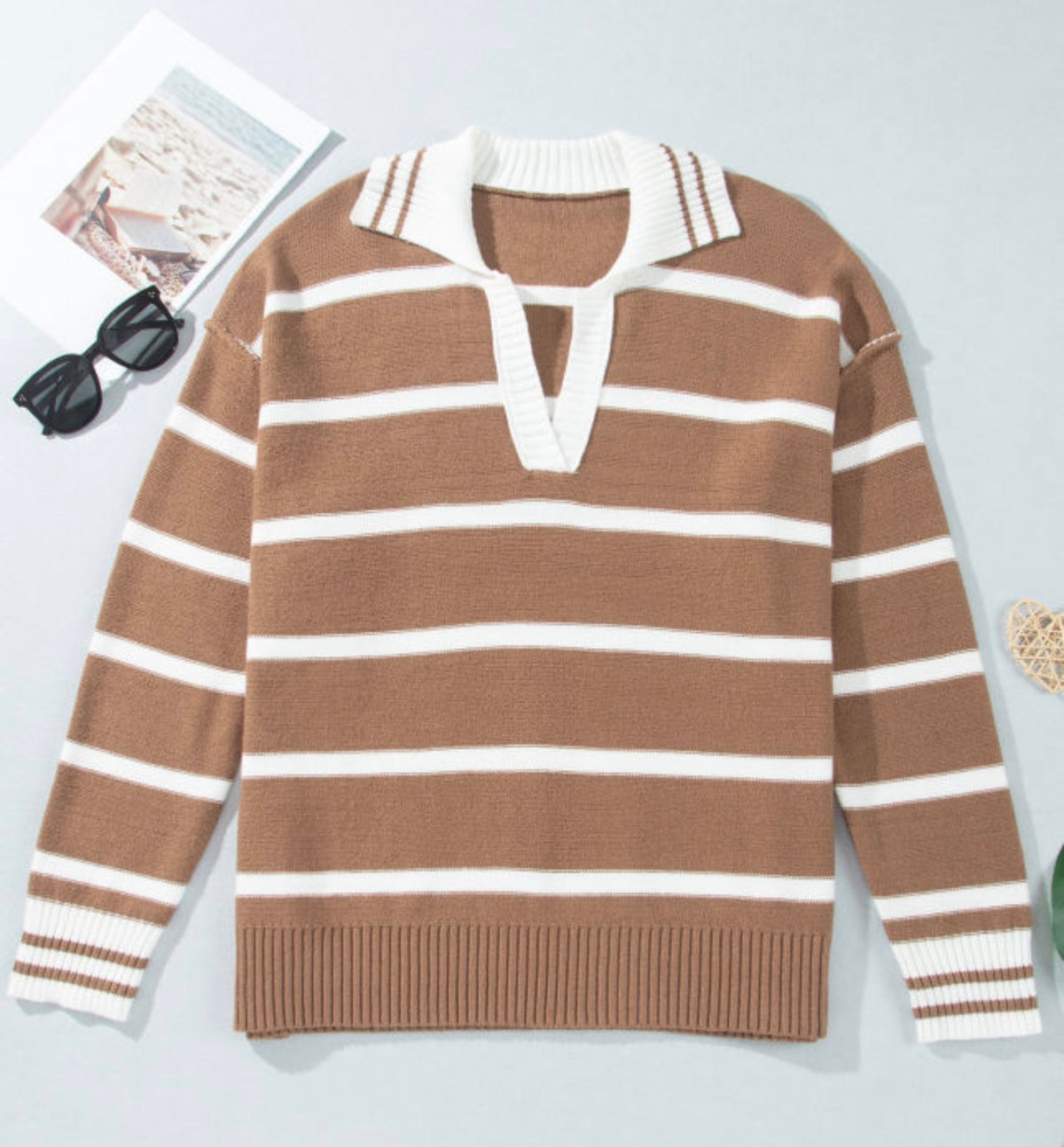 Brown Stripe Sweater