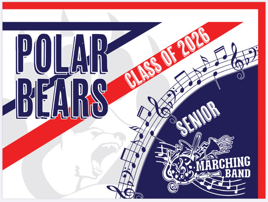 Polar Bear Class of 2026 Yard Sign