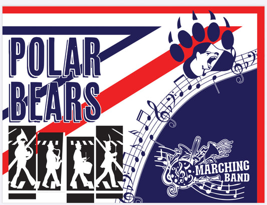Polar Bear Marching Band Yard Sign