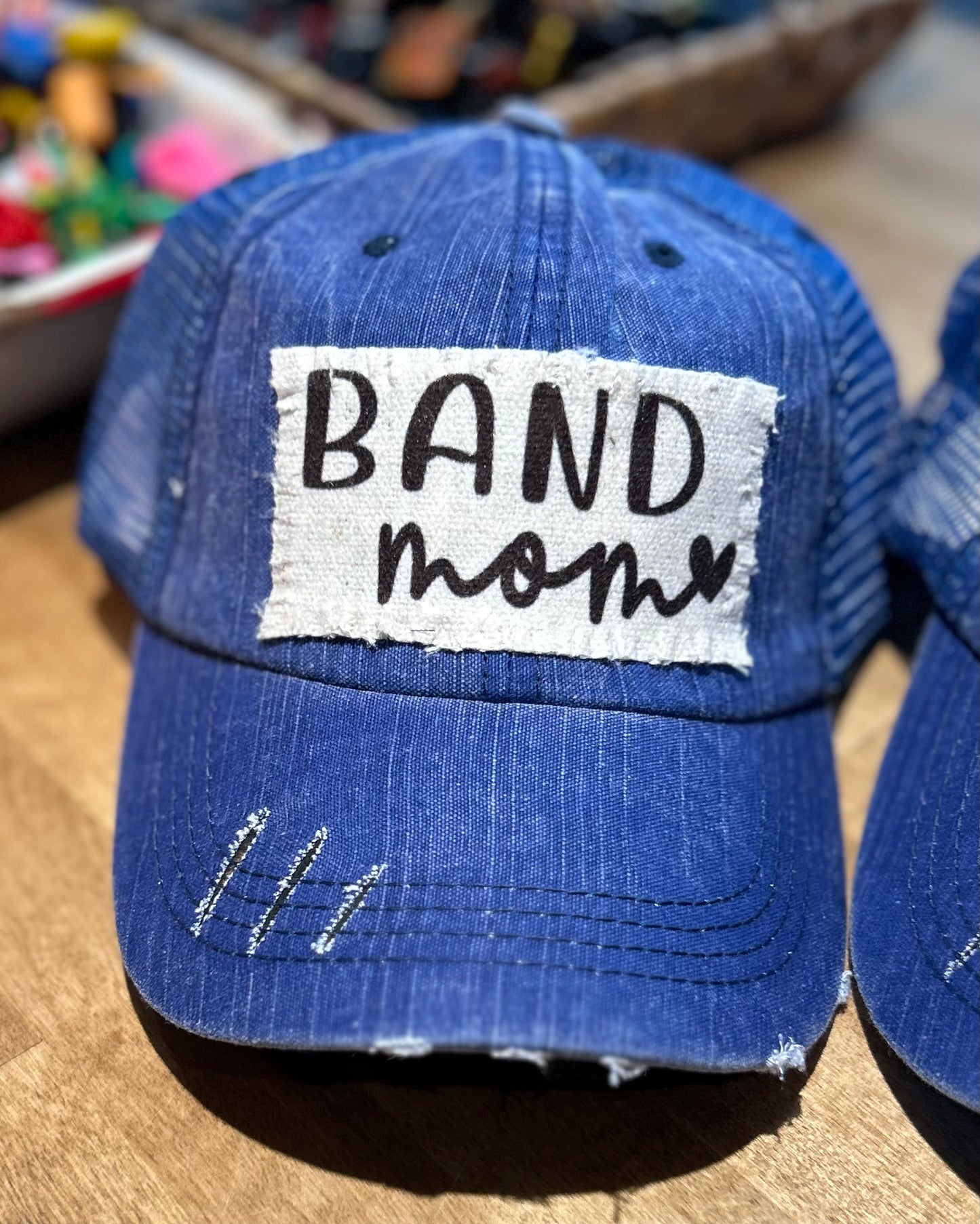 Band Mom Distressed Hats V.1