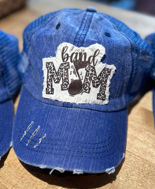 Band Mom Distressed Hats V.2