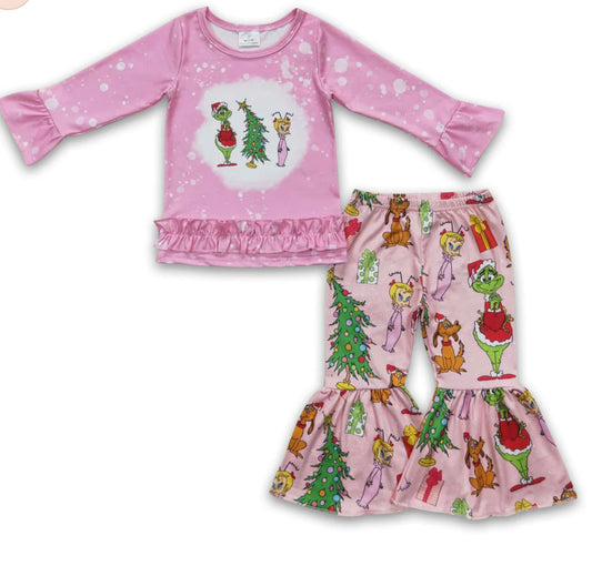 Pink Ruffle Grinch Outfit