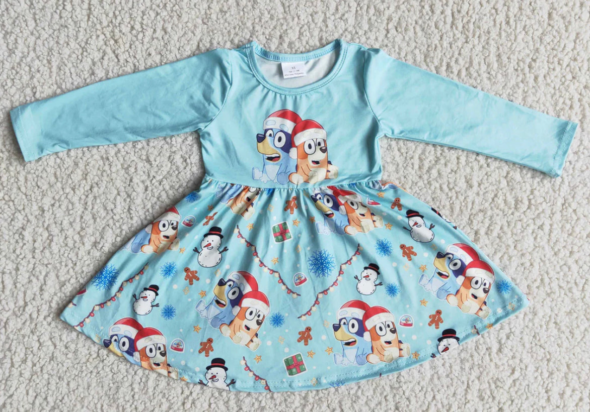 Christmas Bluey Dress