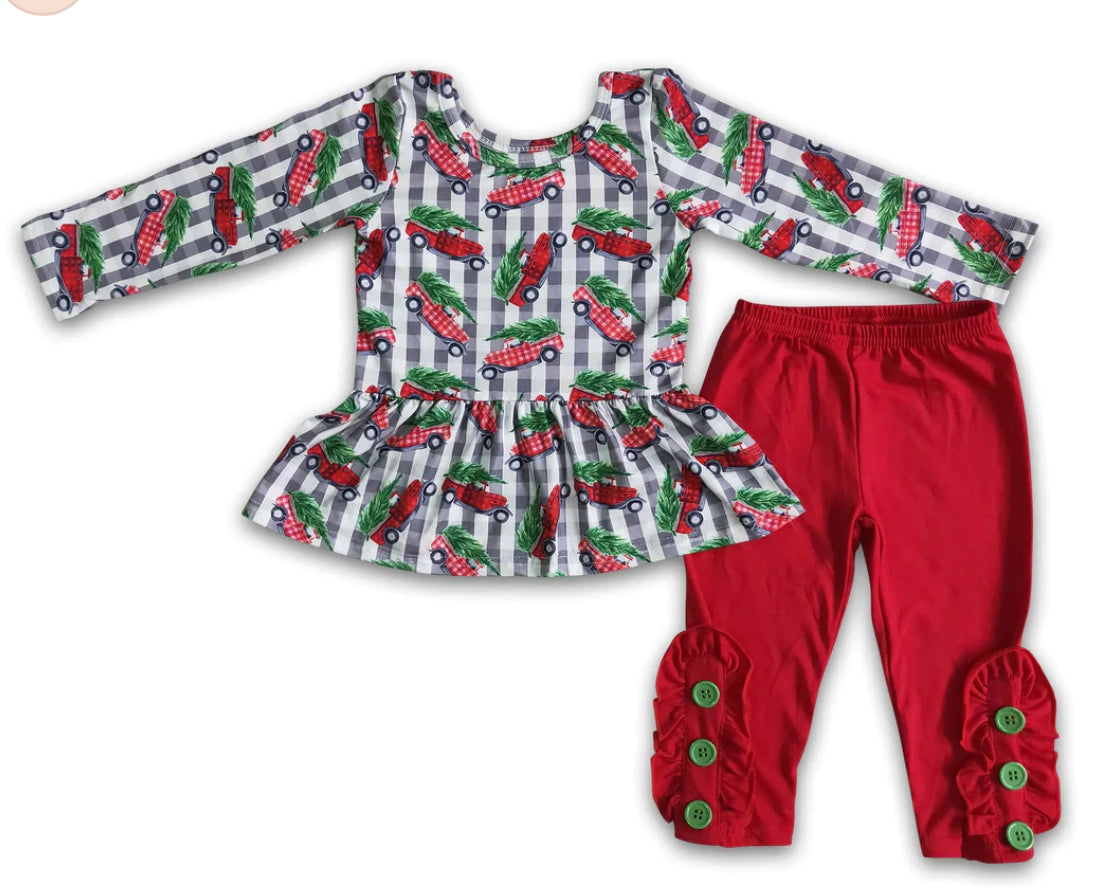 Christmas Red Truck Outfit