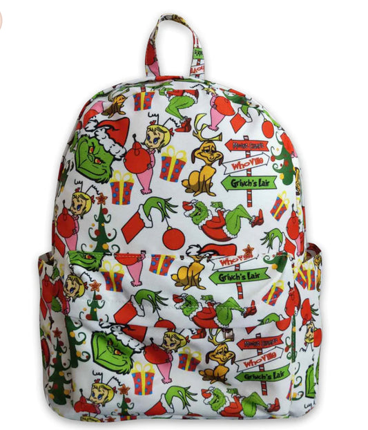 Grinch Backpack- White