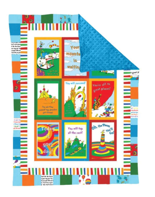 Cat in the Hat Minky Blanket