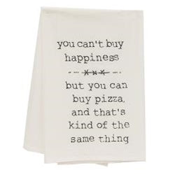 Can't Buy Happiness Dish Towel