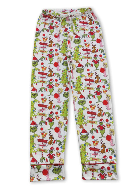 Grinch Christmas Pajama Pants, Adult