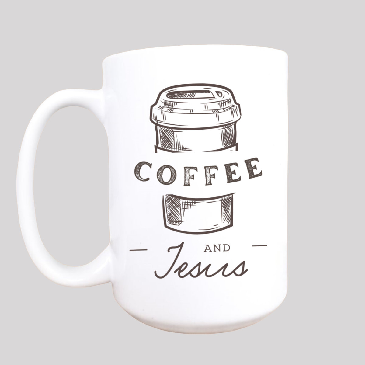 Coffee and Jesus mug
