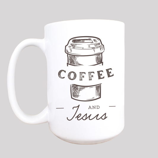Coffee and Jesus mug