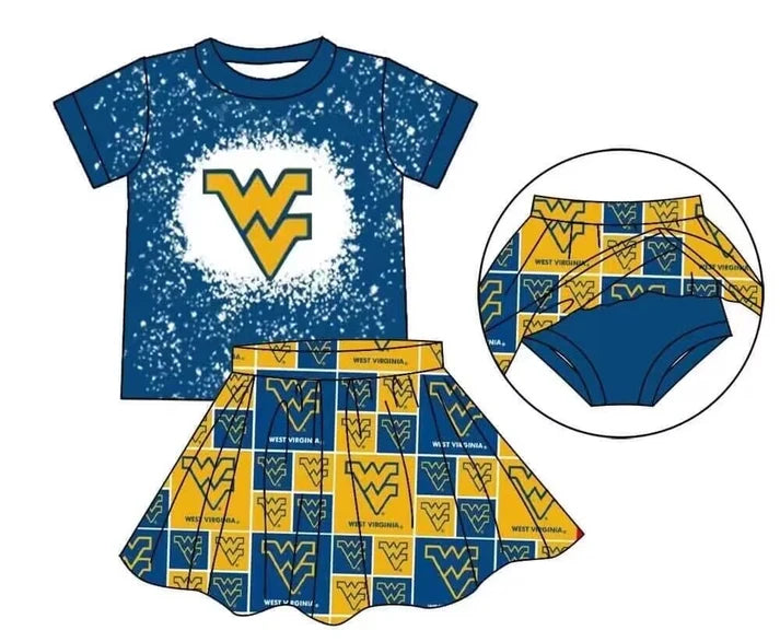 WVU Tie Dye & Skirt Outfit