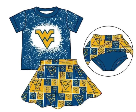 WVU Tie Dye & Skirt Outfit