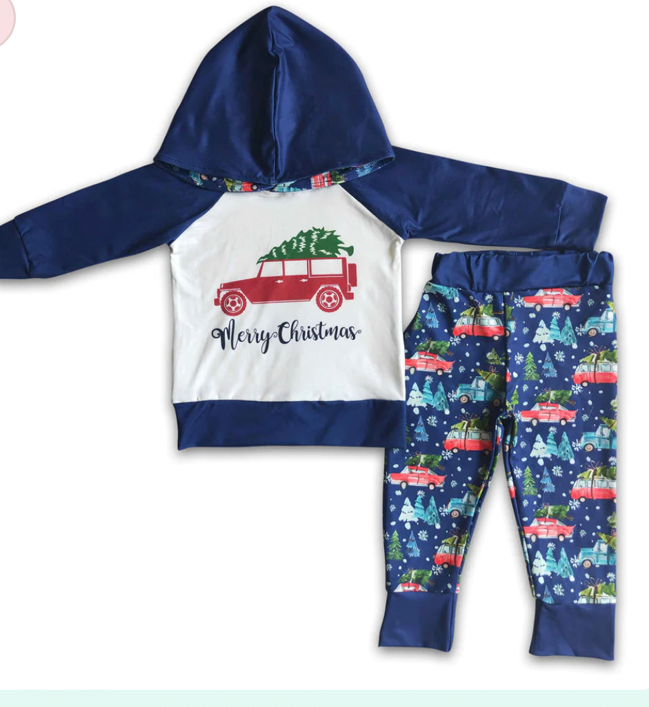 Christmas Truck Hoodie Outfit