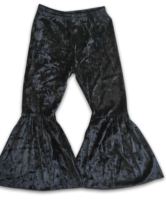 Velvet Ruffle Pants, Red or Black